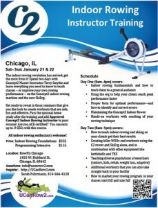 Flyer for indoor rowing trainings
