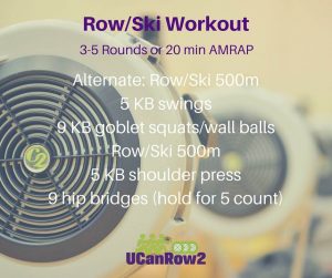 Try this row/ski/mix alternating workout
