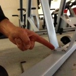 The Concept2 rower's front screws need to be tight to help stabilize the machine 