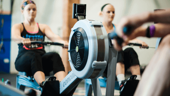 rowing in gym