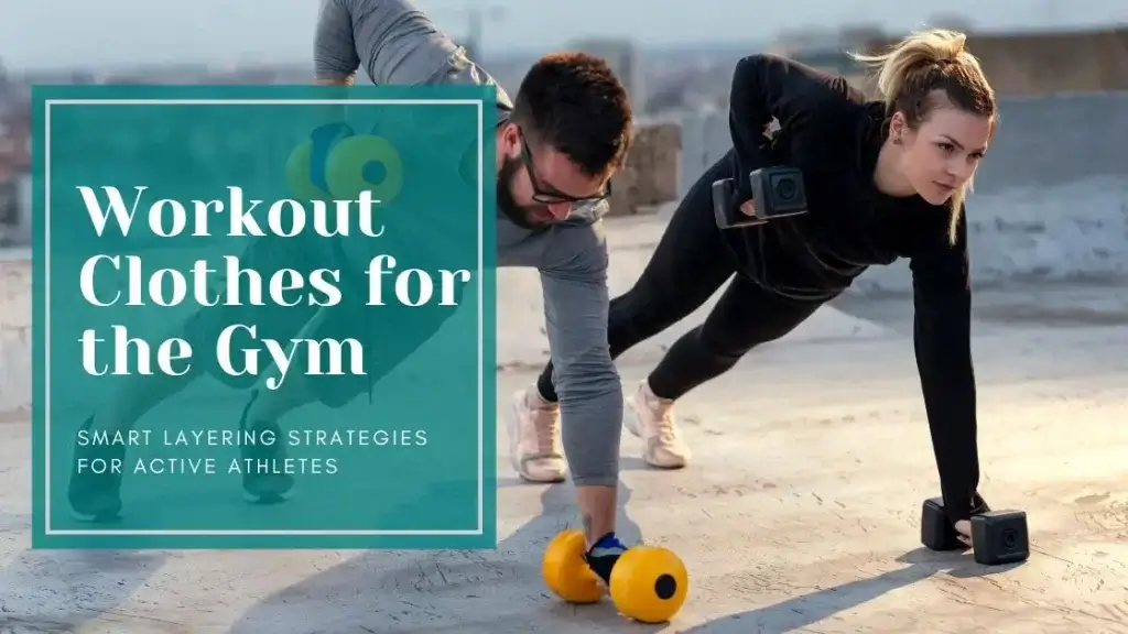 Two athletes in long-sleeve tops and tights performing plank rows outside, demonstrating proper layering for exercise, even using workout clothes for the gym